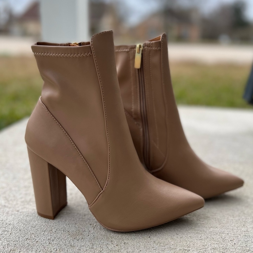 Faux Leather Booties